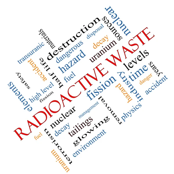 Radioactive Waste Word Cloud Concept Angled — Stock Photo, Image