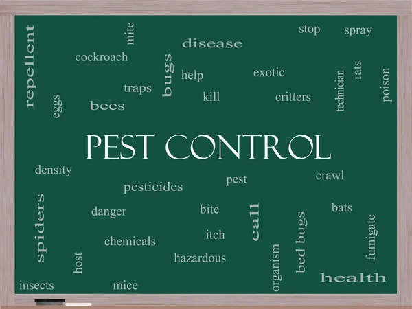 Pest Control Word Cloud Concept on a Blackboard — Stock Photo, Image
