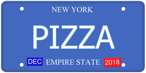 피자 뉴욕 번호판 — 스톡 사진