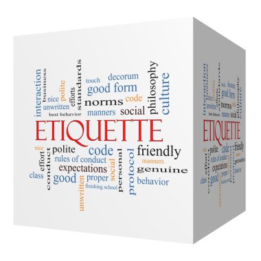 Ahlak 3d küp kelime bulutu kavramı