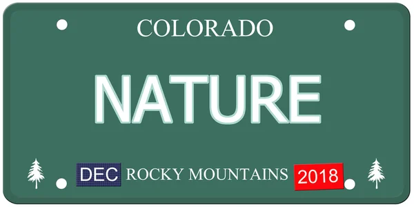 Nature Colorado License Plate — Stock Photo, Image