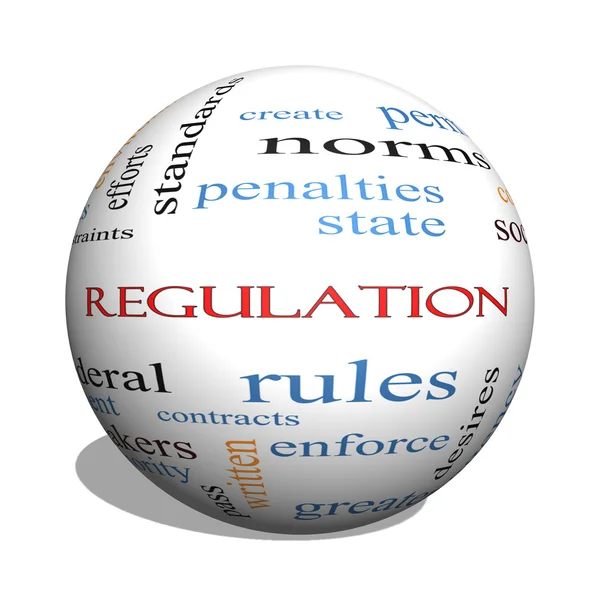 Regulation 3D sphere Word Cloud Concept — Stock Photo, Image