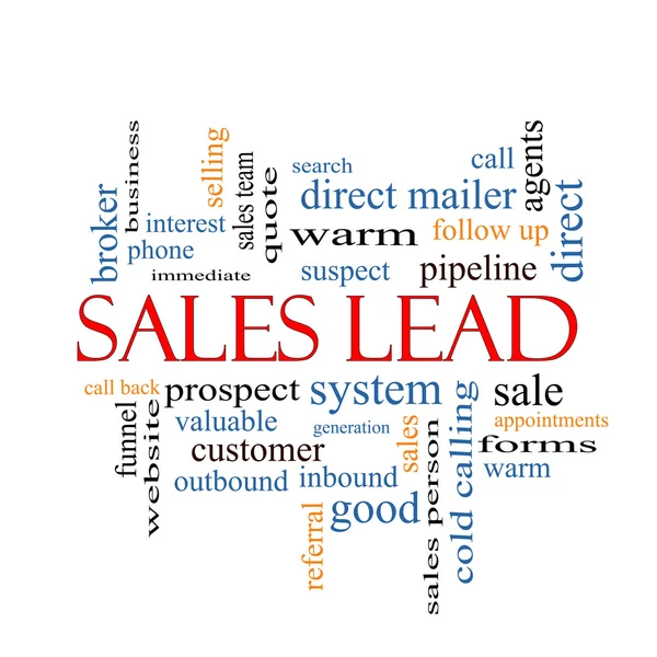 Vendite Lead Word Cloud Concept — Foto Stock