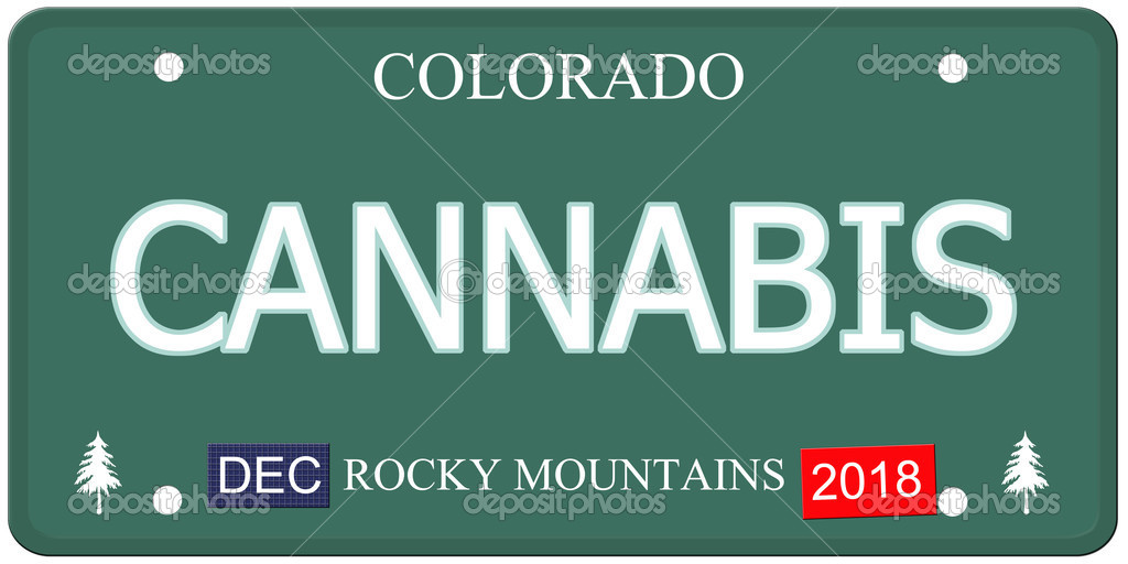 Cannabis Colorado License Plate