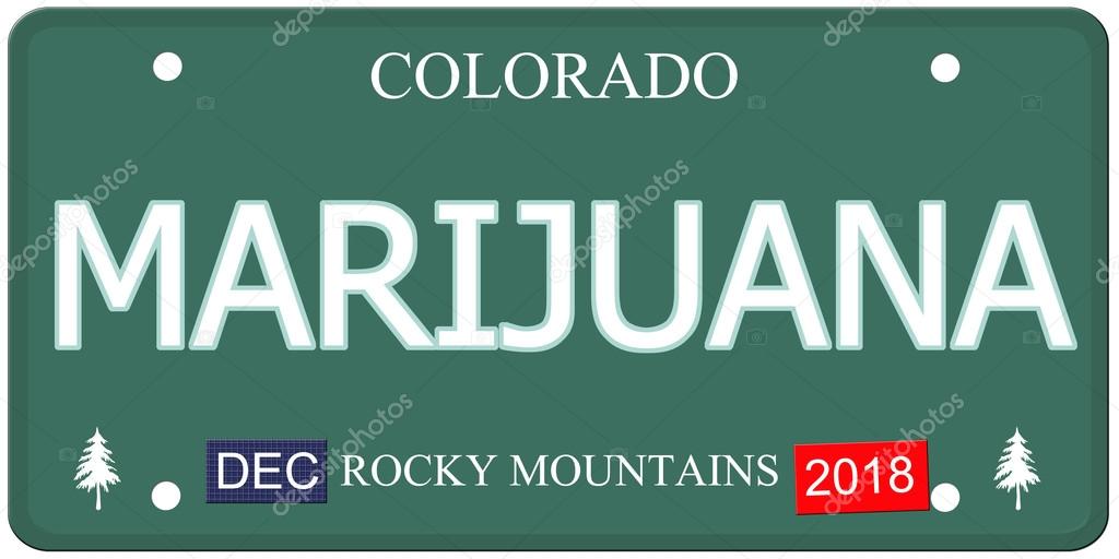 Marijuana Colorado License Plate