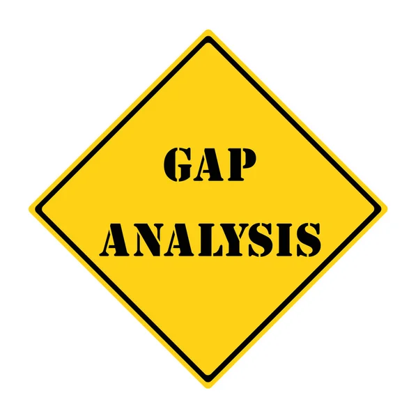 Gap analyse teken — Stockfoto