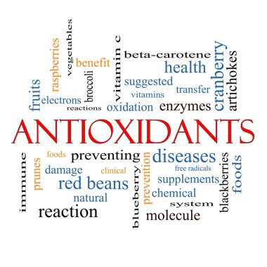 antioksidanlar kelime bulutu kavramı