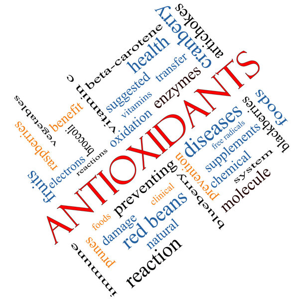 Antioxidants Word Cloud Concept Angled