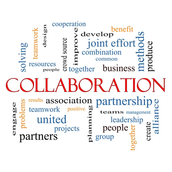 Concept de nuage de mot collaboration — Photo