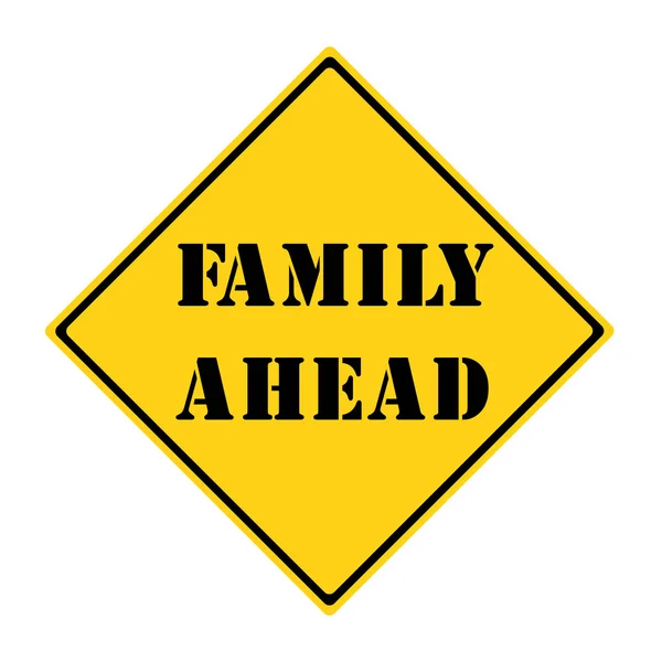 Family Ahead Sign — Stock Photo, Image