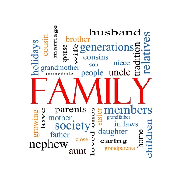 Family Word Cloud Concept — Stock Photo, Image