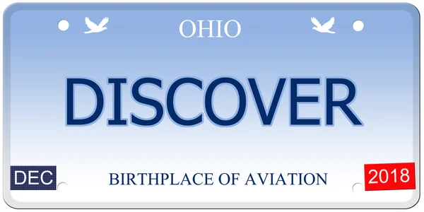 Discover Ohio Imitation License Plate — Stock Photo, Image