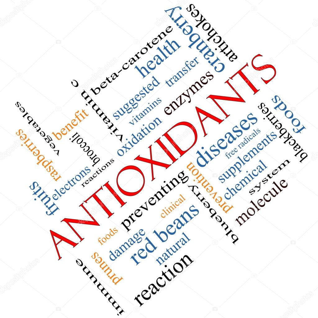 Antioxidants Word Cloud Concept Angled — Stock Photo © 43346233