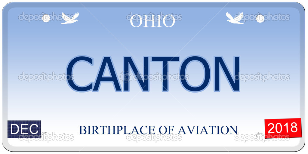 Canton Ohio Imitation License Plate
