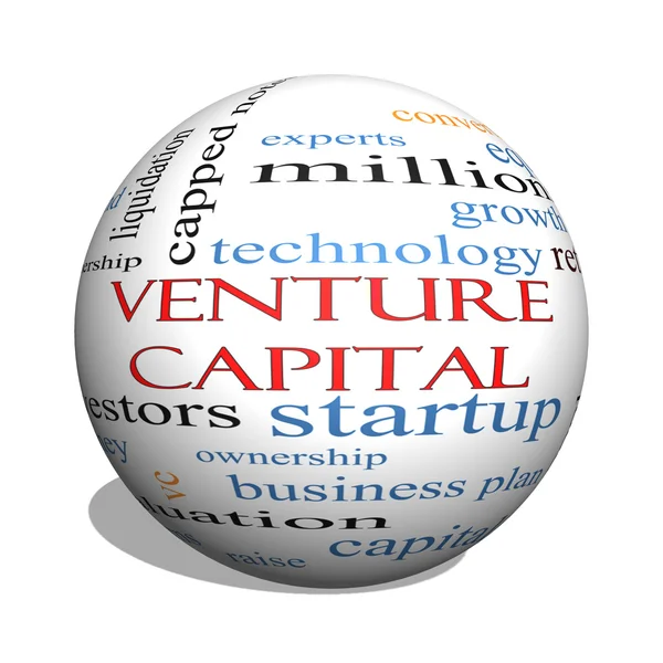 Venture Capital Esfera 3D Word Cloud Concept — Foto de Stock