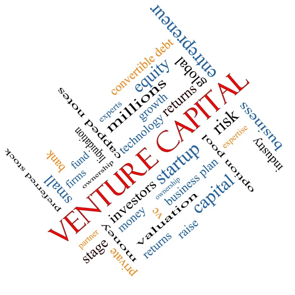 Venture Capital Word concetto di cloud angolato — Foto Stock