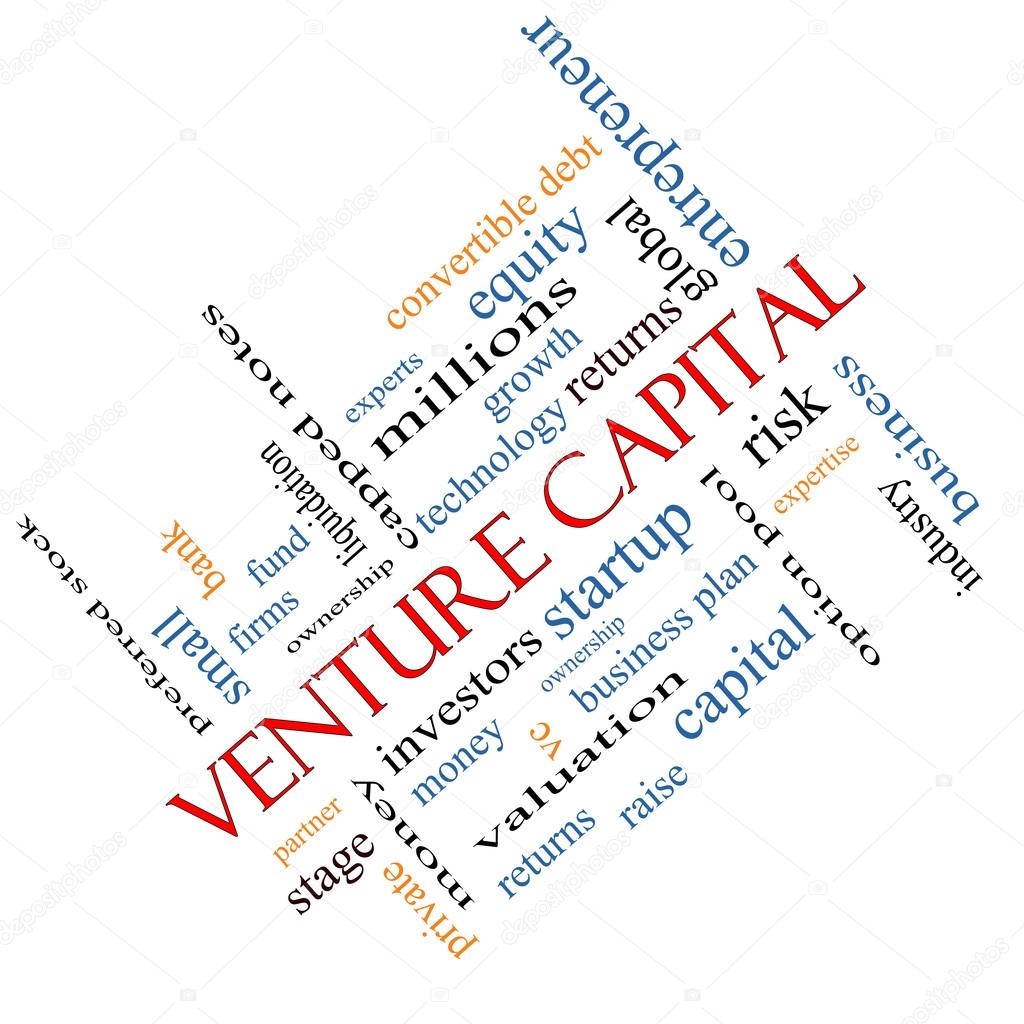 Venture Capital Word Cloud Concept Angled