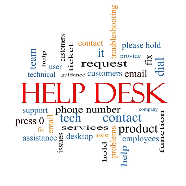 Help Desk Concepto de nube de palabras — Foto de Stock