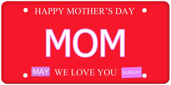 Mom Mother's Day Plate — Stock Photo, Image