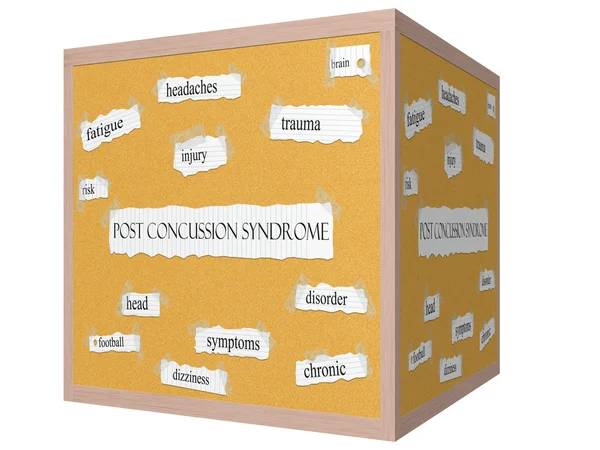 Post Sindrome da commozione cerebrale 3D Corkboard Word Concept — Foto Stock