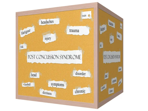 Post Concussion Syndrome 3D Corkboard Word Concept — Stok Foto