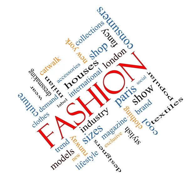 Fashion Word Cloud Concept Angled — Stock Photo, Image