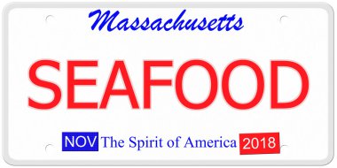 Massachusetts deniz ürünleri plaka
