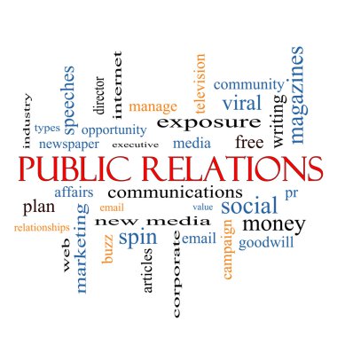 Public Relations Word Cloud Concept clipart