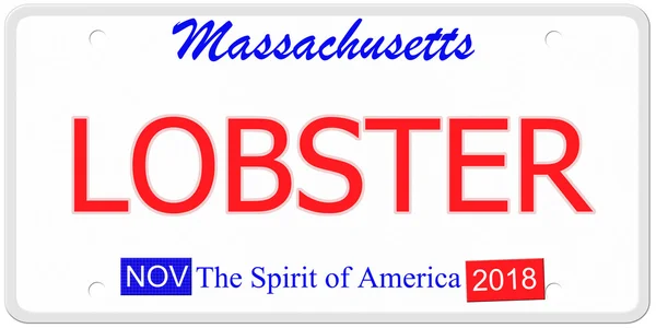 Massachusetts Plaque d'immatriculation du homard — Photo