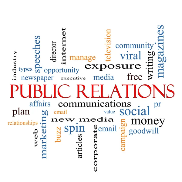 Koncepcja chmura słowo public relations — Zdjęcie stockowe