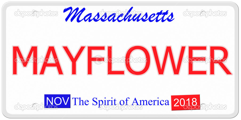Massachusetts Mayflower License Plate
