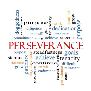 Perseverance Word Cloud Concept clipart