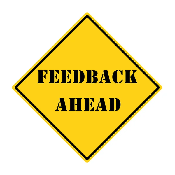 Sinal de feedback em frente — Fotografia de Stock