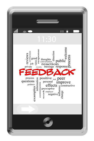 Feedback Word Cloud Concept on a Touchscreen Phone