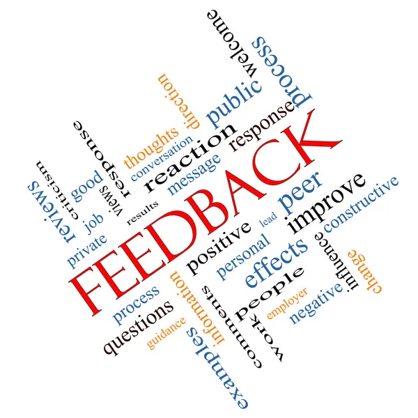 Feedback Concetto Word Cloud Angled — Foto Stock