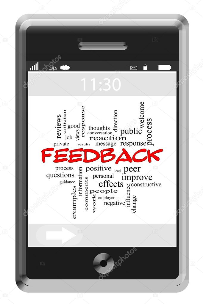 Feedback Word Cloud Concept on a Touchscreen Phone