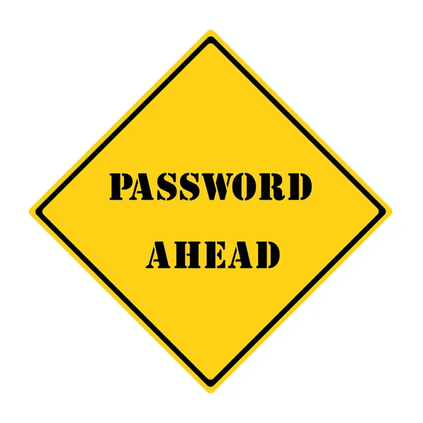 Password Ahead Sign — Stock Photo, Image