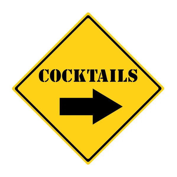 Cocktails This Way Sign — Stock Photo, Image