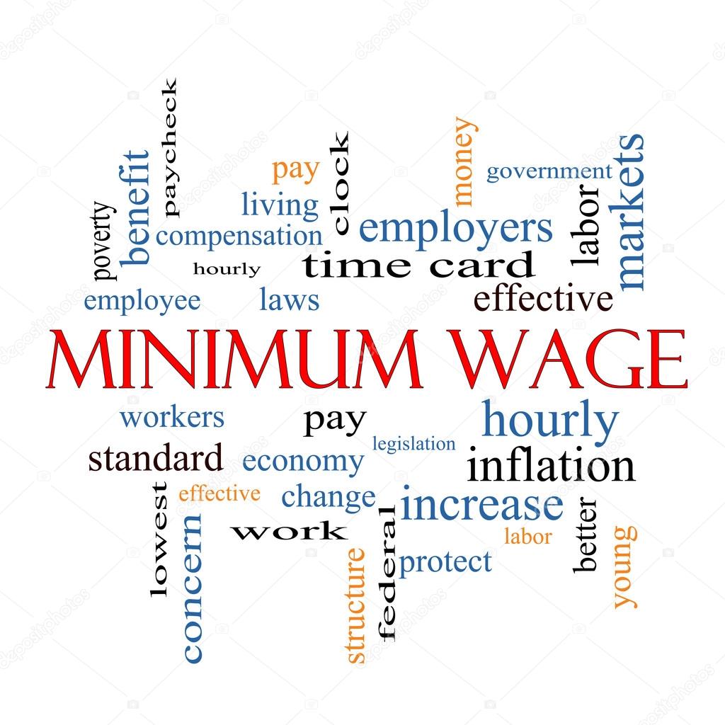 Minimum Wage Word Cloud Concept