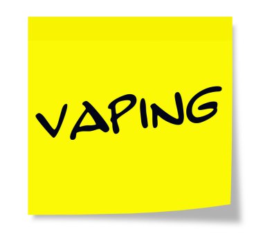 Sarı yapışkan notu üzerinde yazılı vaping