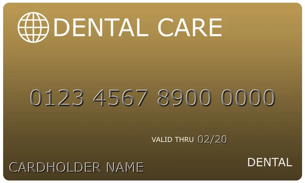 Золотая карточка стоматолога — стоковое фото