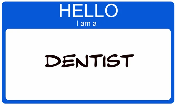 Hallo ben ik een tandarts — Stockfoto