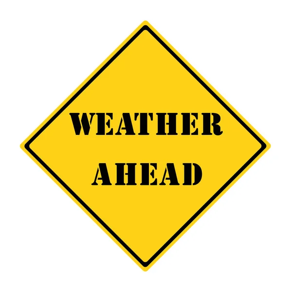 Weather Ahead Sign — Stock Photo, Image