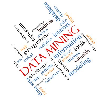 Data Mining Word Cloud Concept Angled clipart