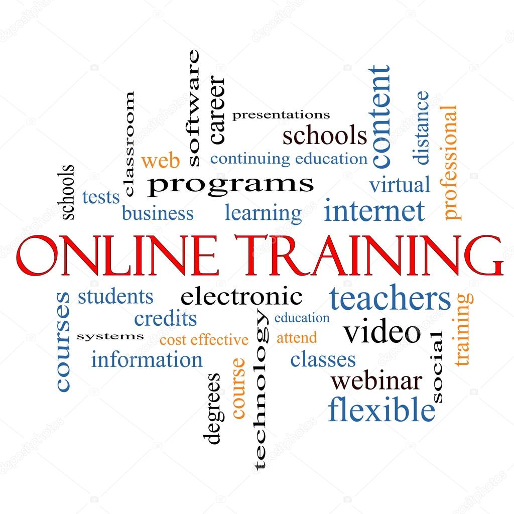 Online Training Word Cloud Concept