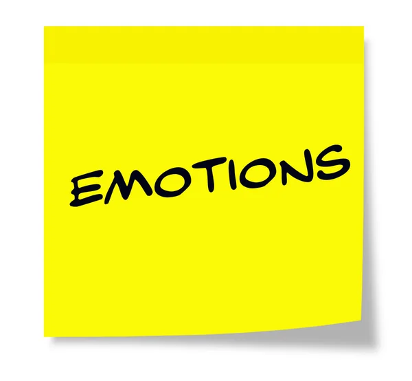 Emoções Nota pegajosa — Fotografia de Stock