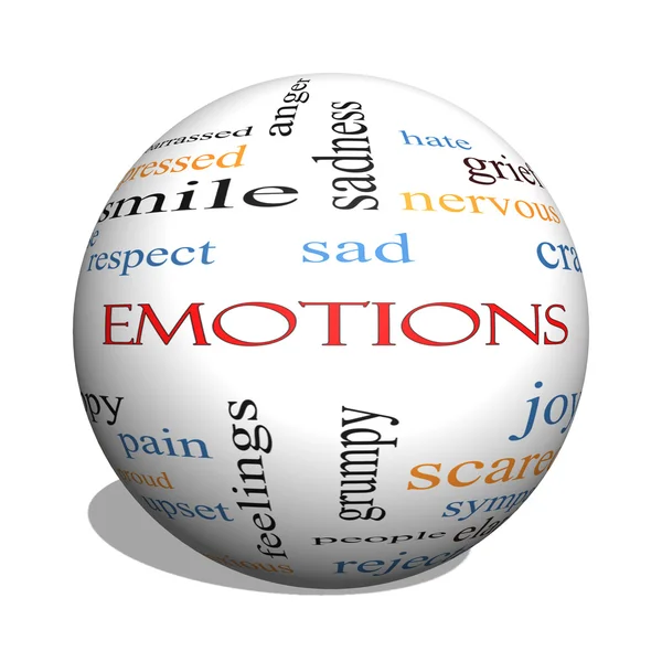 Emotions 3D sphere Word Cloud Concept — Stock Photo, Image