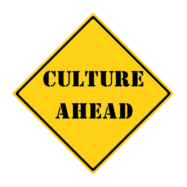 Cultura por delante Signo — Foto de Stock