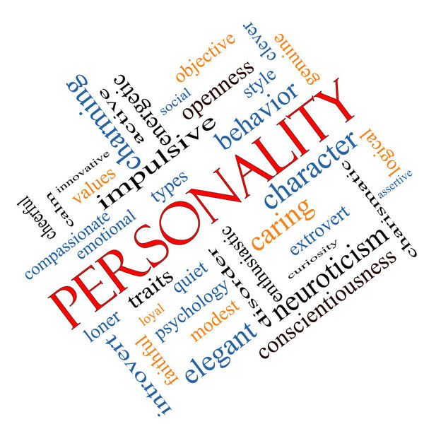 Personality Word Cloud Concept Angled