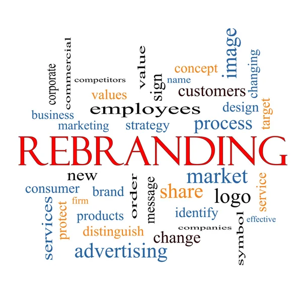 Rebranding Word Cloud Concept — Stock Photo, Image